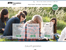 Tablet Screenshot of ethz-foundation.ch